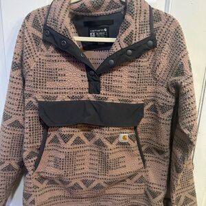 Carhartt Pink and Gray Fleece Jacket